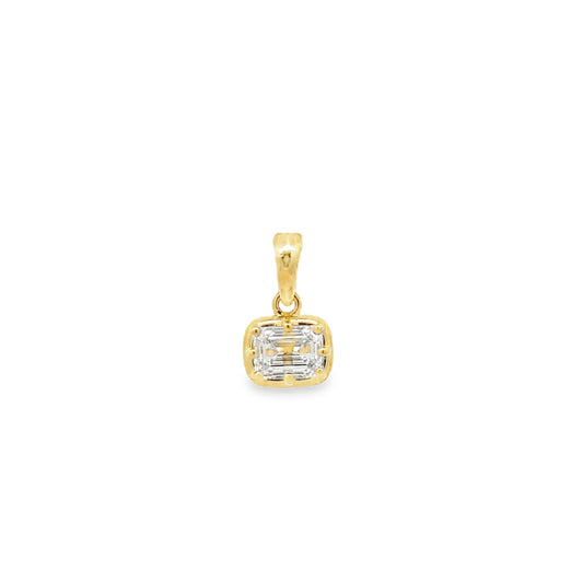 Emerald Cut Diamond Pendant