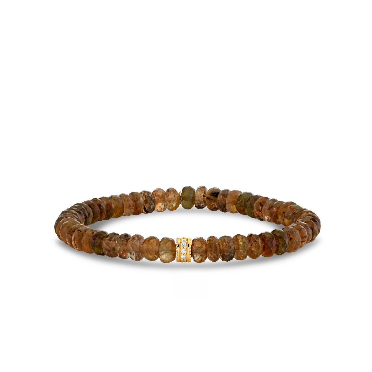 Sydney Evan Andalusite Bead and Diamond Stretch Bracelet
