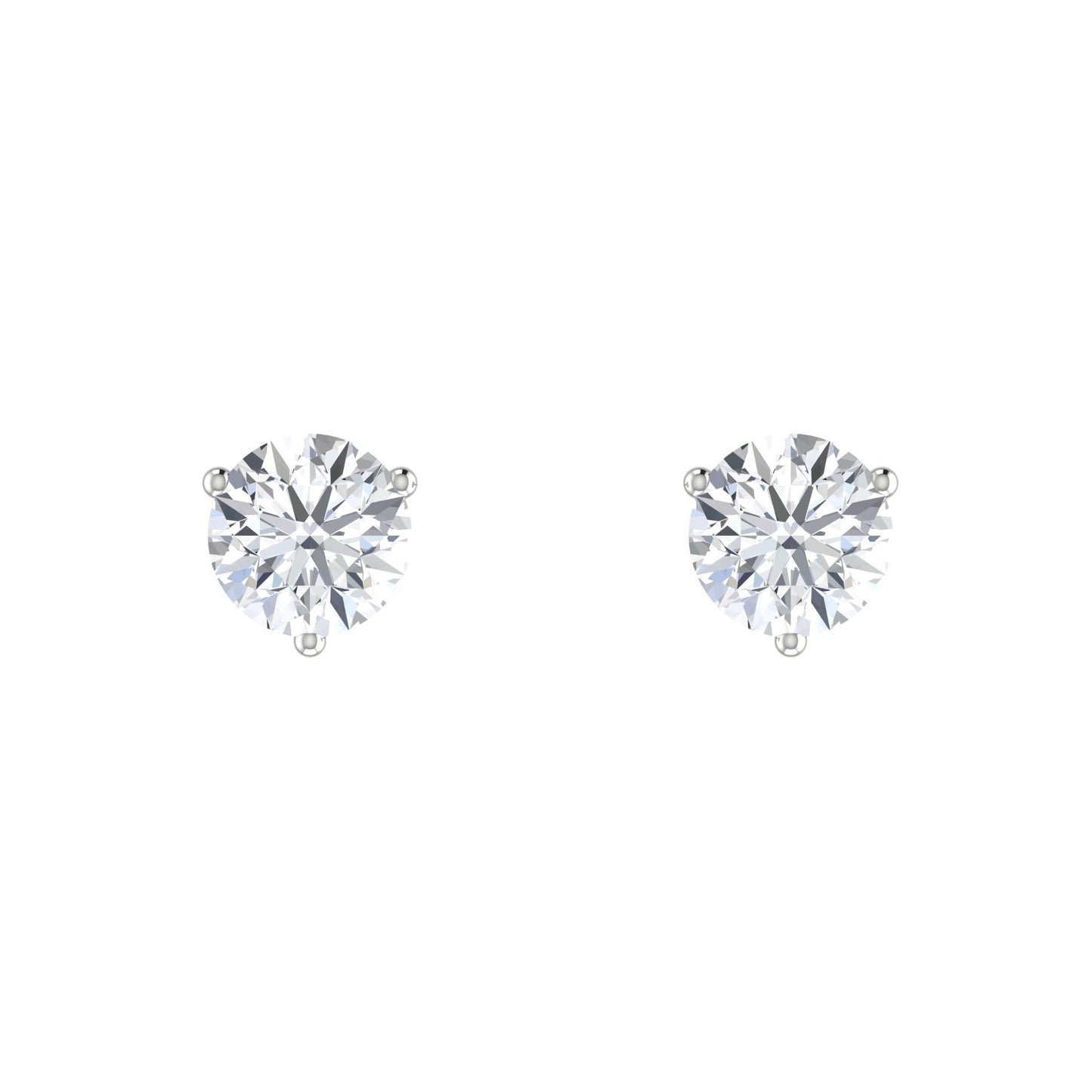 Round Diamond Stud Earrings