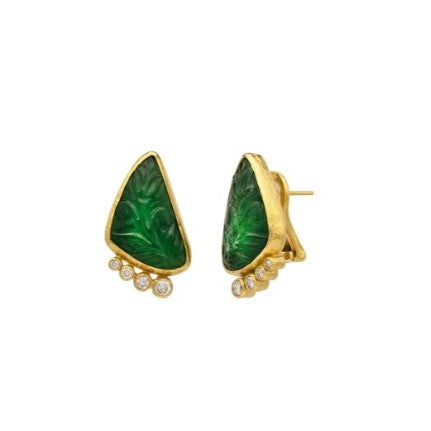 Gurhan Elements Gold Emerald Earrings