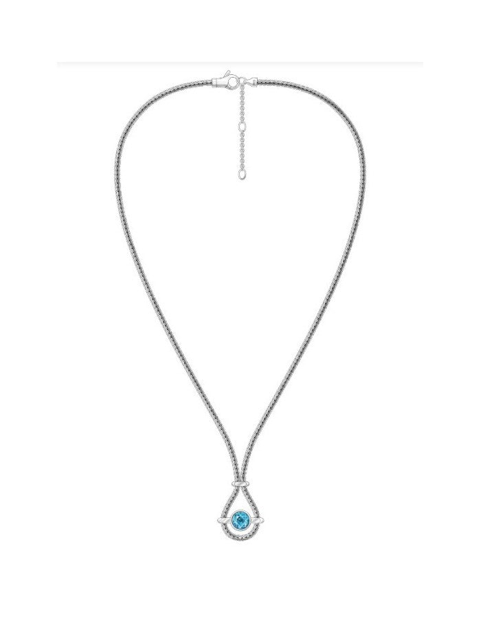 John Hardy Icon Swiss Blue Topaz Necklace