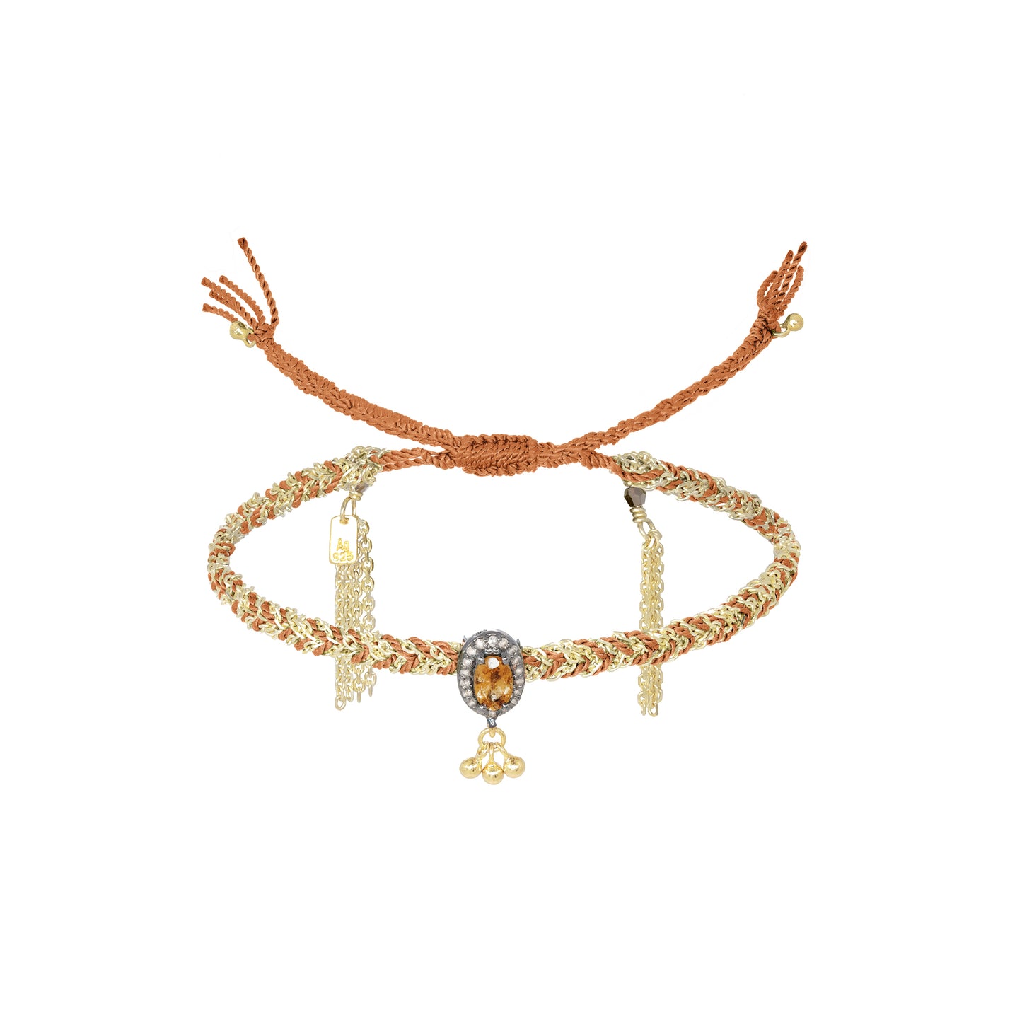 Marie-Laure Chamorel Pink Tourmaline and Diamond Bracelet