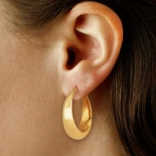 Sterling Silver Vermeil Hoop Earrings