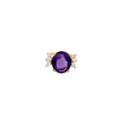 Suna Amethyst and Diamond Ring