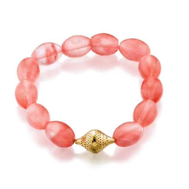 Ray Griffiths Strawberry Quartz Bracelet