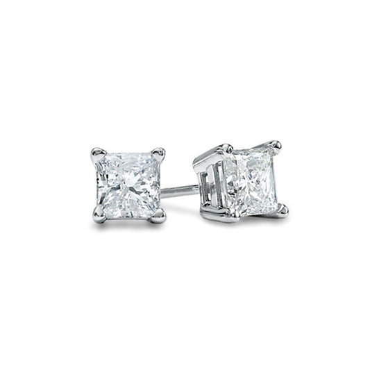 Princess Cut Diamond Stud Earrings