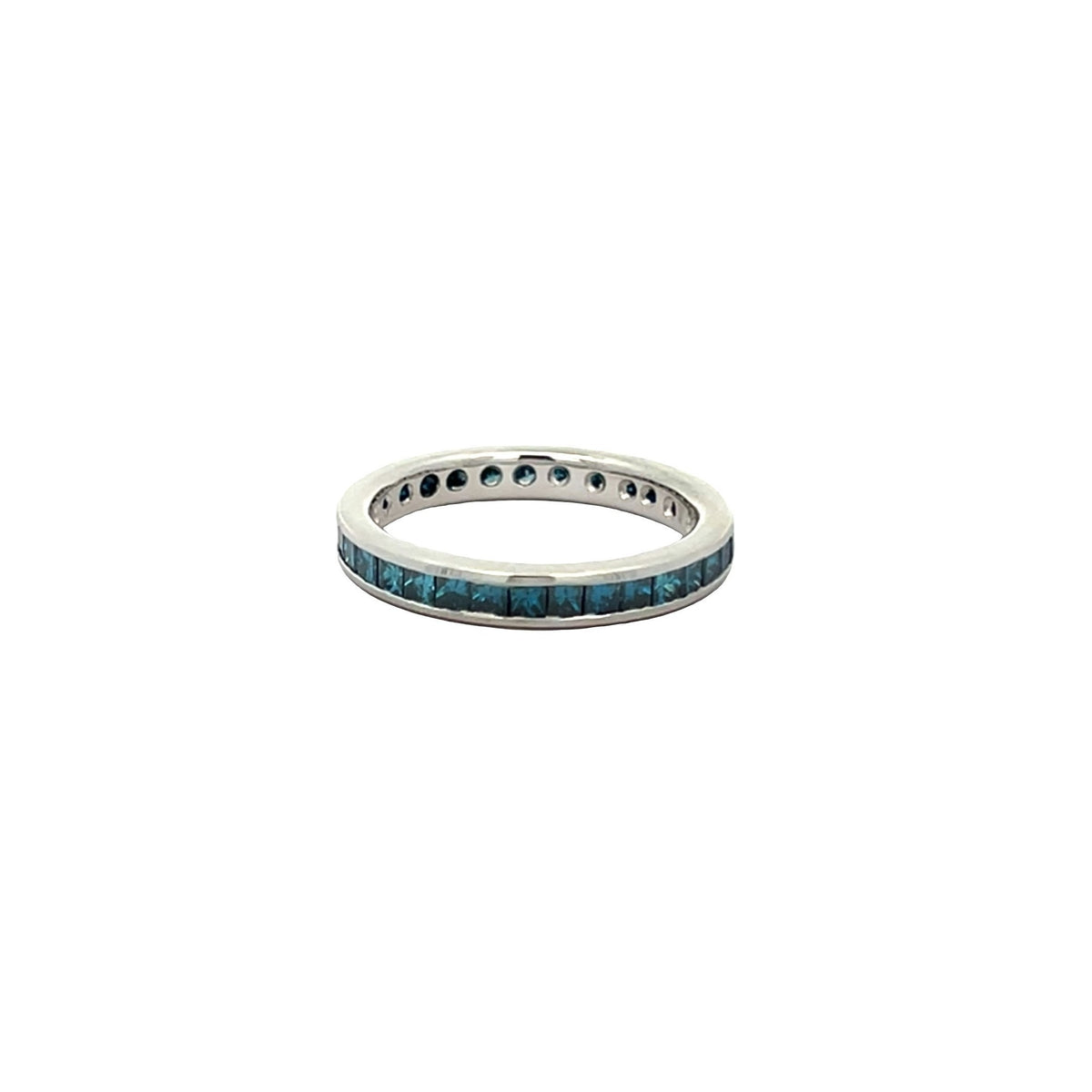 Blue Diamond Eternity Band