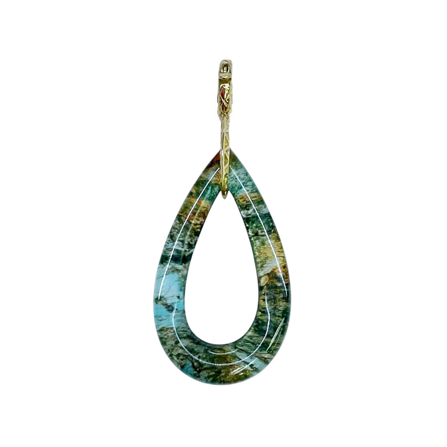 Ray Griffiths Moss Agate and Quartz Pendant