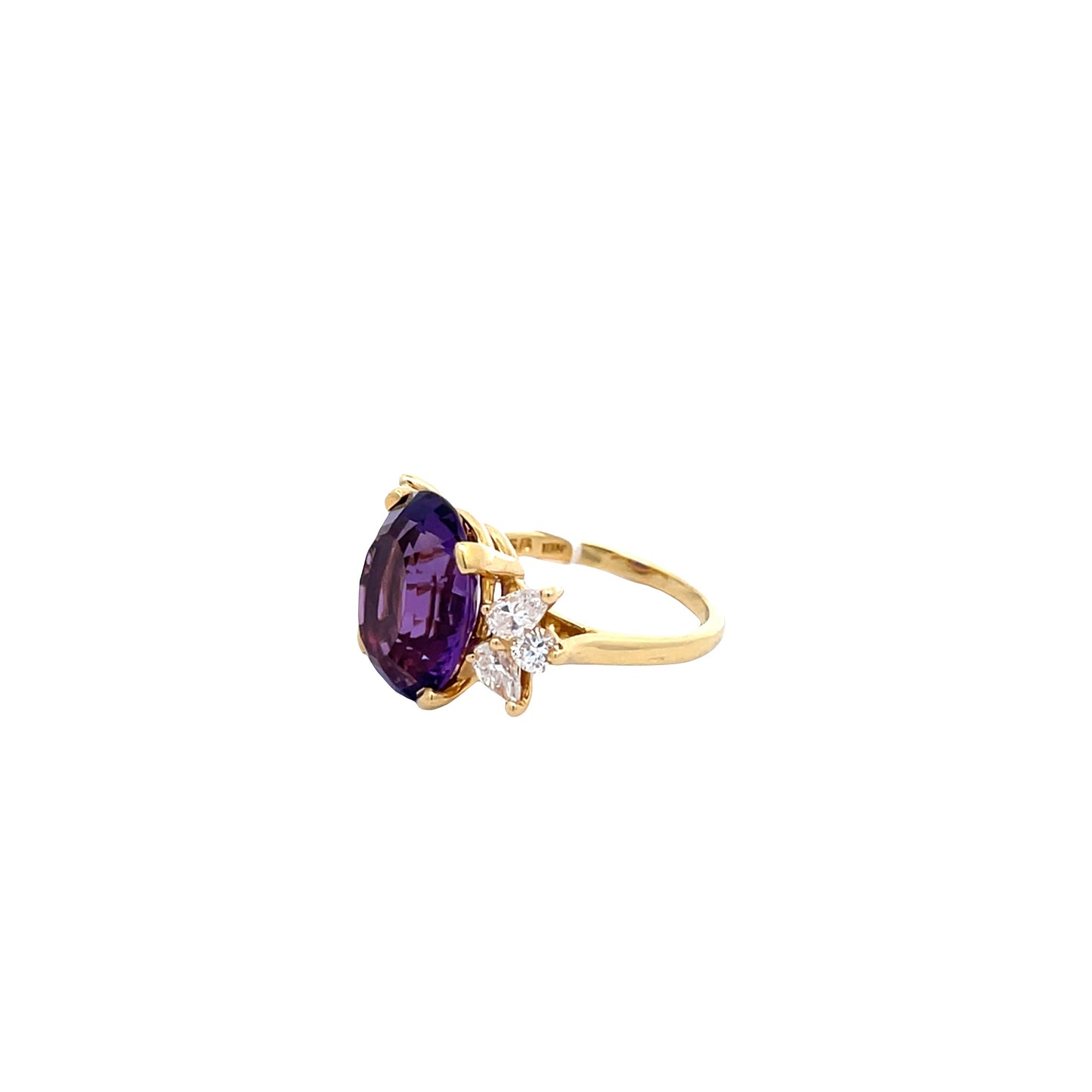 Suna Amethyst and Diamond Ring