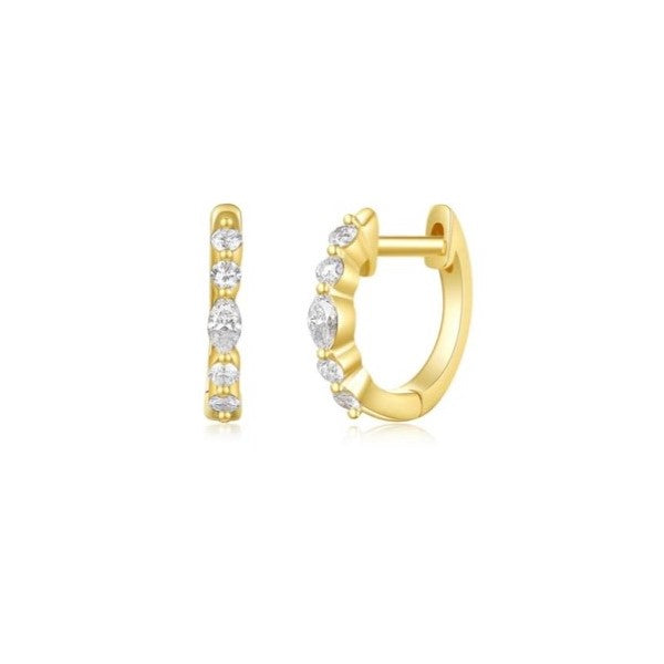 Diamond Hoop Earrings