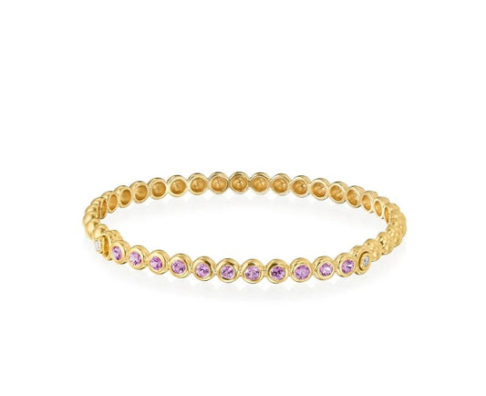 Gumuchian Nutmeg Pink Sapphire and Diamond Bangle