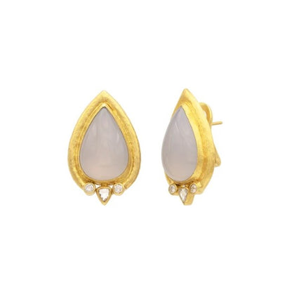 Gurhan Muse Gold Chalcedony Earrings