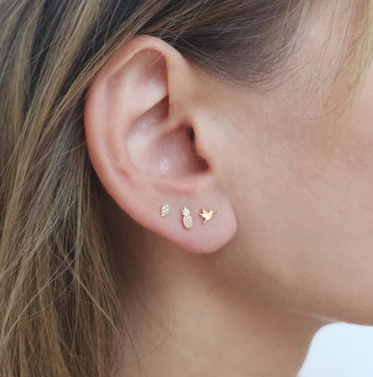 Zoë Chicco Single Hummingbird Stud Earring