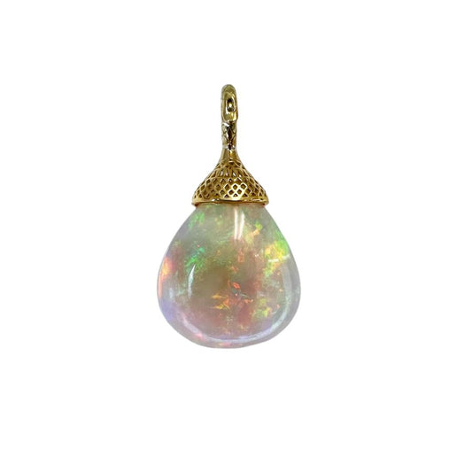 Ray Griffiths Pear Shape Ethiopian Opal Crownwork® Pendant