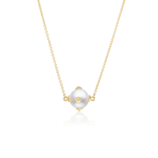 Chris Correia Yellow Gold Pearl Drop Pendant