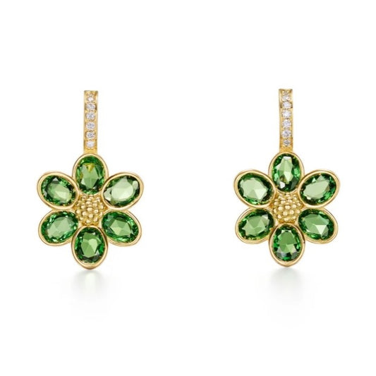 Temple St. Clair Fiori Tsavorite Earrings