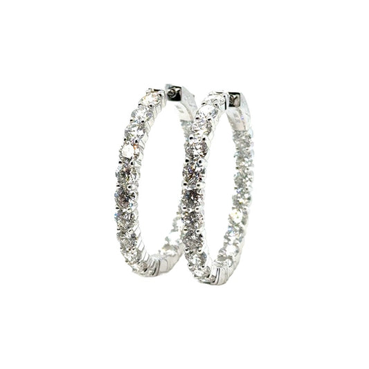 Diamond Hoop Earrings