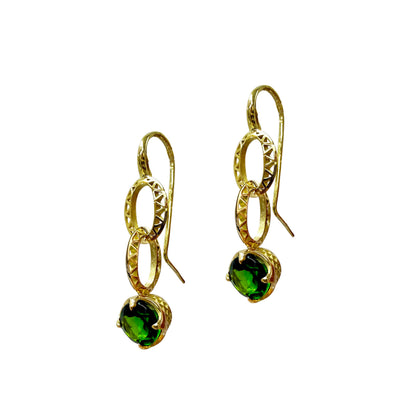 Ray Griffiths Chrome Diopside Drop Earrings