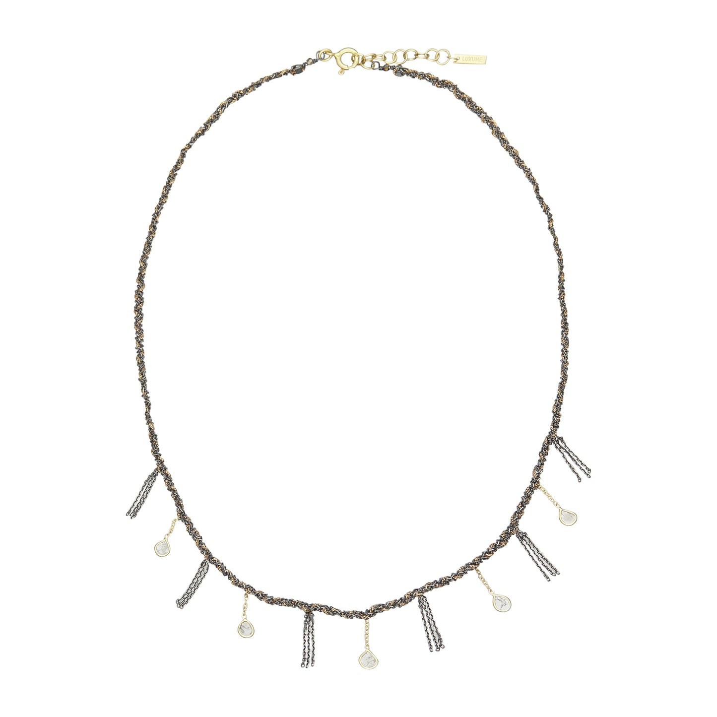 Marie-Laure Chamorel Grey Finish Choker Necklace