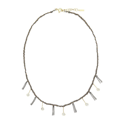 Marie Laure Chamorel Grey Finish Choker Necklace