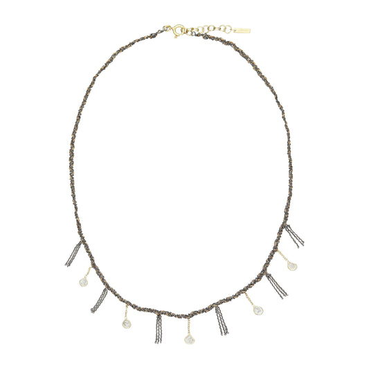 Marie-Laure Chamorel Grey Finish Choker Necklace