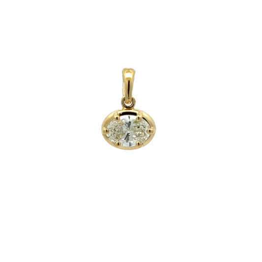 Diamond Oval Pendant