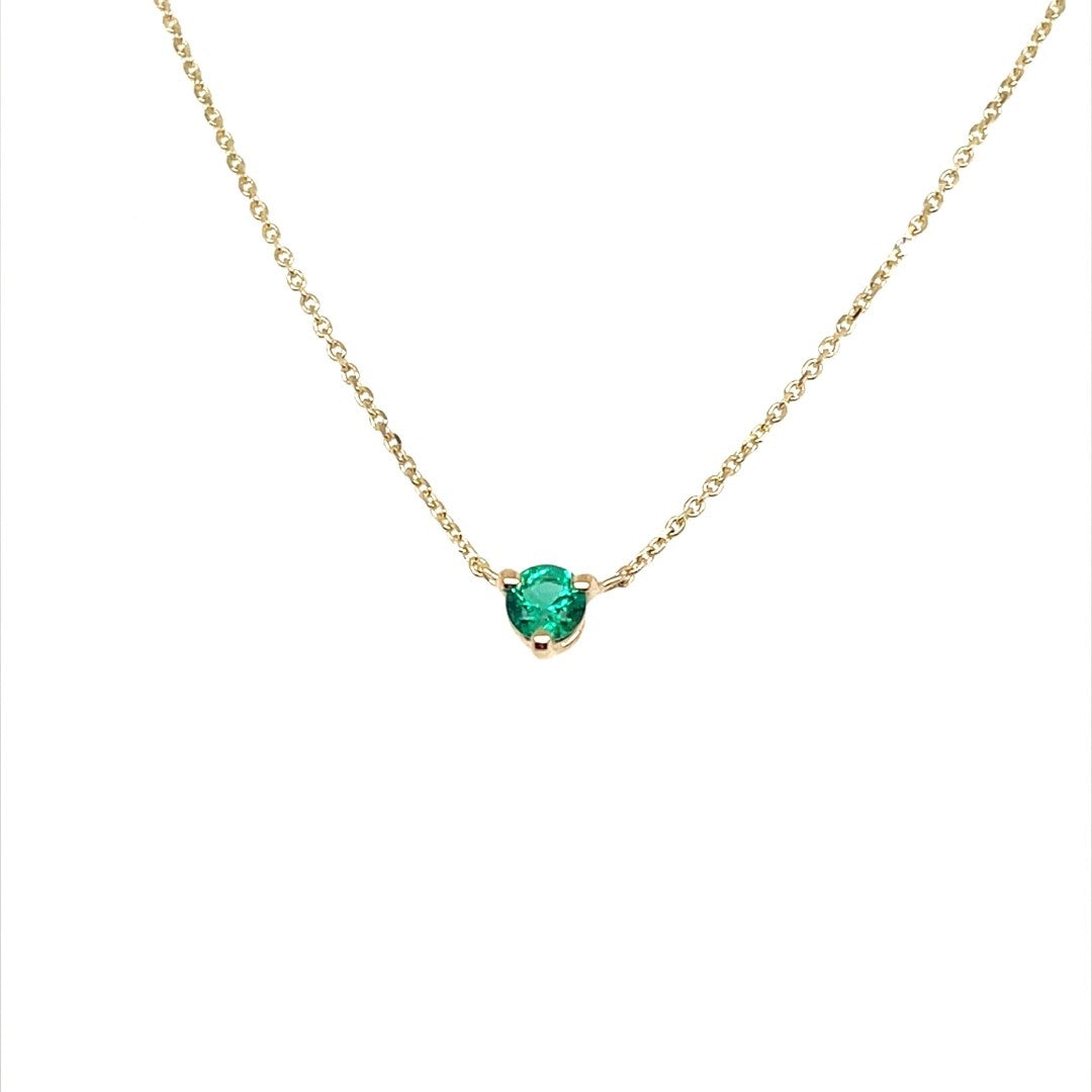 Round Emerald Pendant