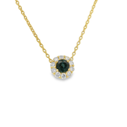 Suna Sapphire and Diamond Pendant