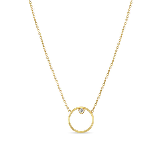 Zoë Chicco Diamond Circle Necklace