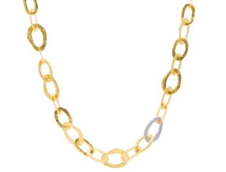 Gurhan Amorphous Single Pavé Diamond Link Necklace