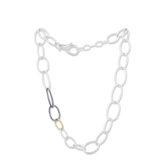 Lika Behar Silver Link Necklace