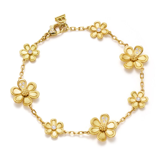 Temple St. Clair Golden Flower Bracelet