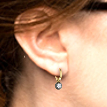 Diamond Hoop Earrings