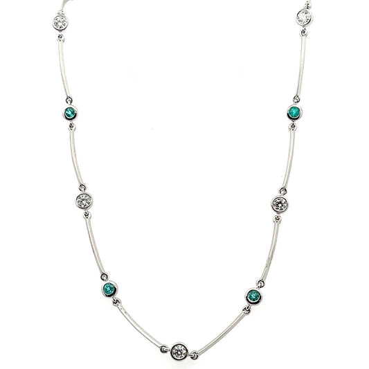 Suna Paraiba Tourmaline and Diamond Necklace