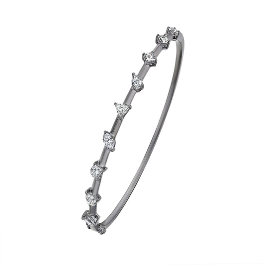 White Gold Diamond Bangle Bracelet