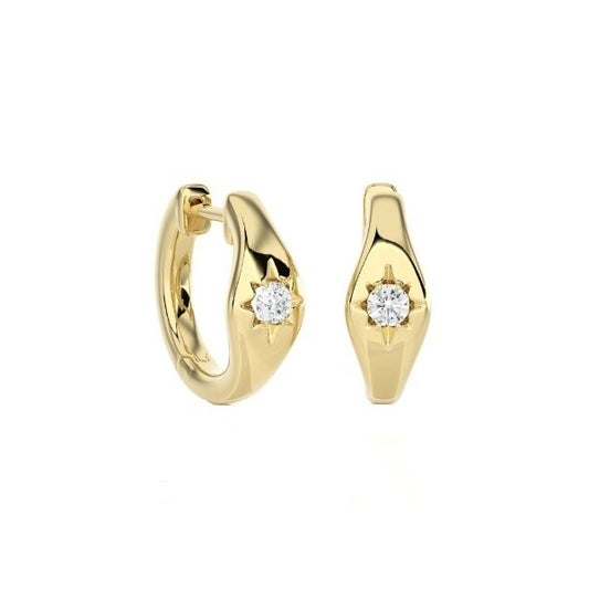 Diamond Hoop Earrings