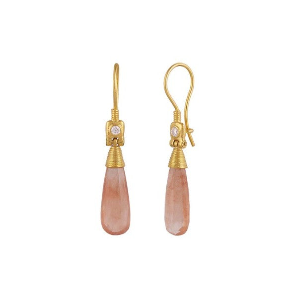 Gurhan Crown Gold Quart and Diamond Earrings