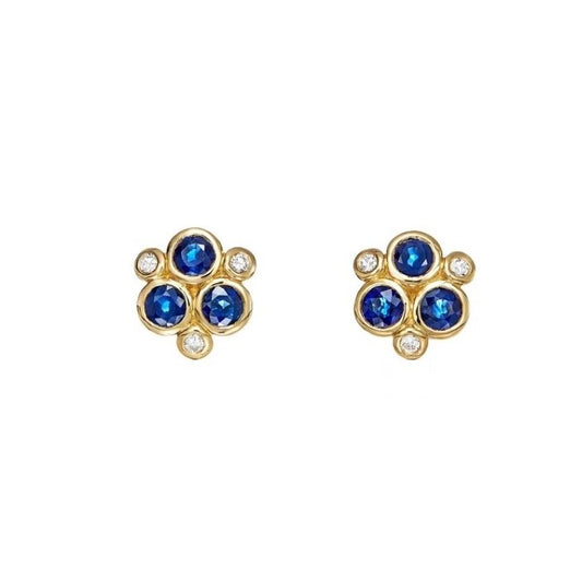 Temple St. Clair Sapphire Trio Studs