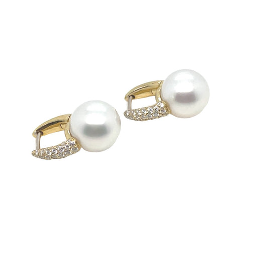 Pearl and Diamond Earrinhgs