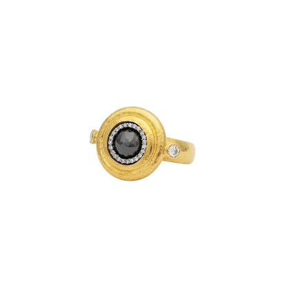 Gurhan Muse Gold Black and White Diamond Ring