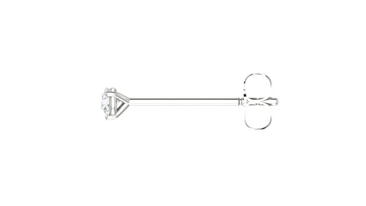 Round Diamond Single Stud Earring