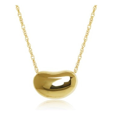 Yellow Gold Bean Pendant