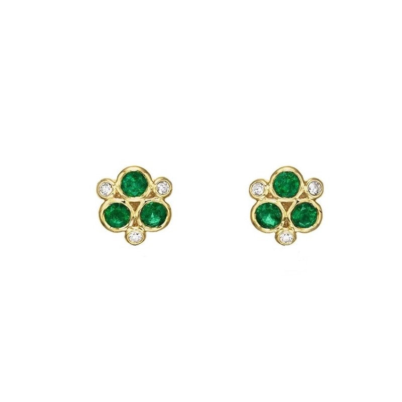 Temple St. Clair Emerald Trio Studs