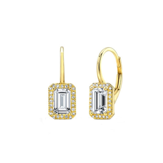 Topaz & Diamond Drop Earrings