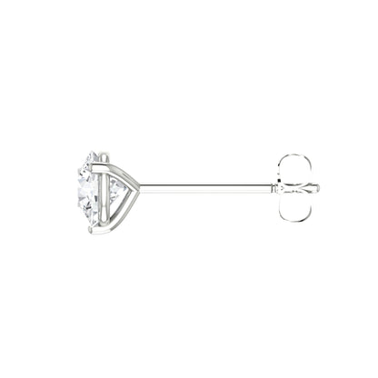 Round Diamond Stud Earrings