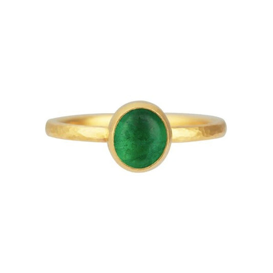 Gurhan Rune Gold Emerald Ring