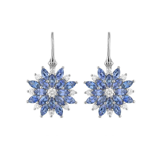 Paul Morelli Dahlia Blue Sapphire & Diamond Drop Earrings