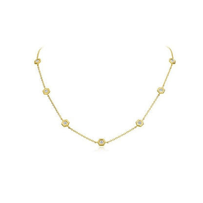 Gumuchain Mini B Diamond Necklace
