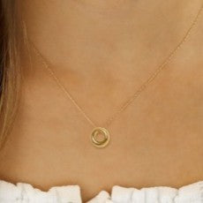 Yellow Gold Donut Pendant