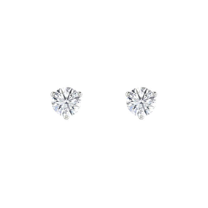 Round Diamond Stud Earrings